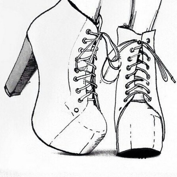Рисунки обуви для срисовки карандашом