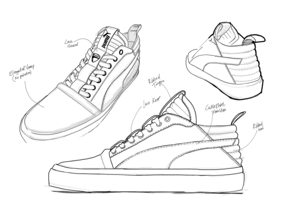 Кроссовки Наброски