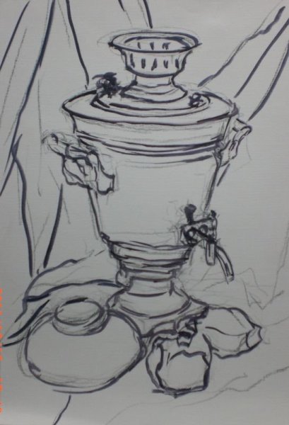 Самовар набросок