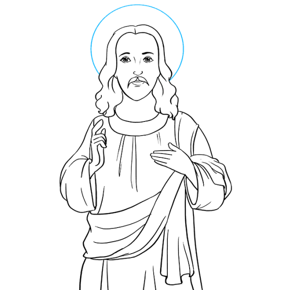 Иисус Христос рисунок в цвете