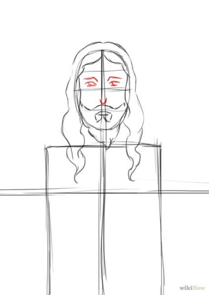 ХЕСУС рисунок карандашом