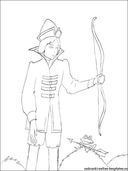 Царевна лягушка раскраска для детей