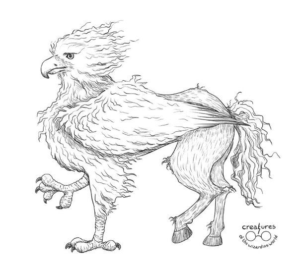 Раскраска гиппогрифы пони