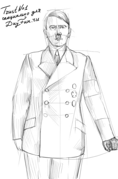 Портрет Сталина карандашом