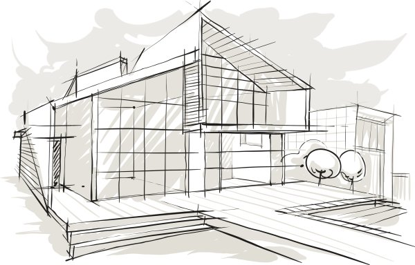 Нарисовать современный дом