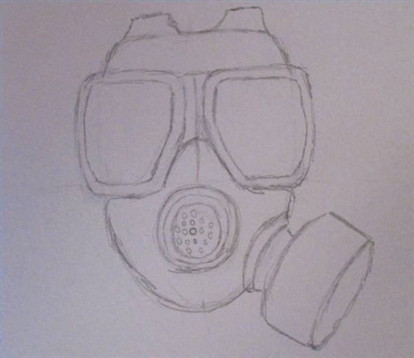 Противогаз карандашом