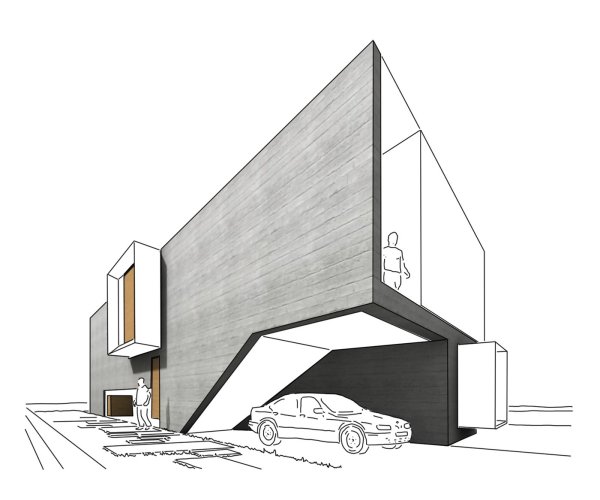 Вилла в угловой перспективе