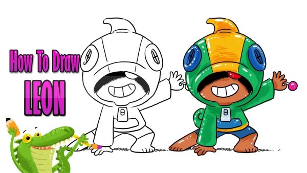 Леон карандашом из БРАВЛ старс