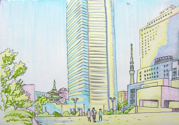 Токио карандашом