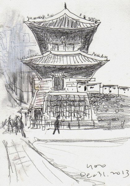 Корея карандашом