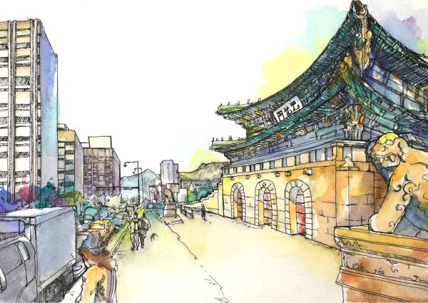 Южная Корея Сеул улицы