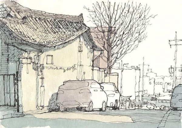 Корейский скетч архитектура