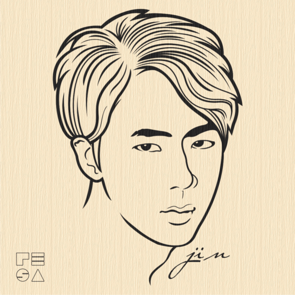 Джин БТС нарисовать