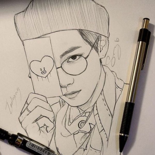 БТС для срисовки Джин