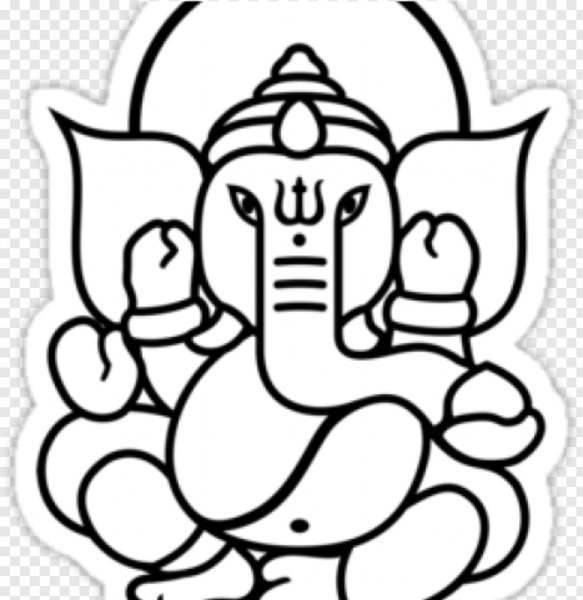 Ганеша раскраска для детей