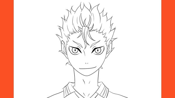 Нишиноя для срисовки карандашом