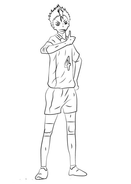 Раскраски аниме волейбол Хината в полный рост