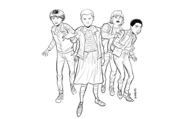 Stranger things раскраска