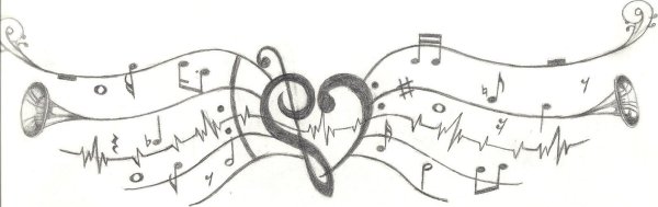 Музыкальный рисунок карандашом
