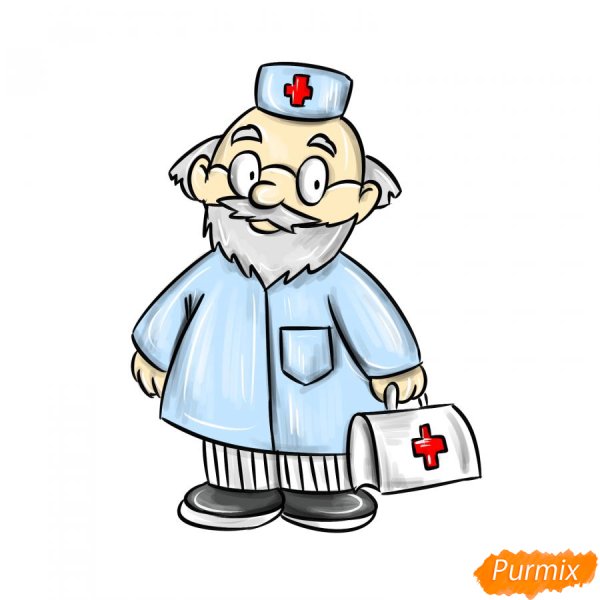 Раскраска врач