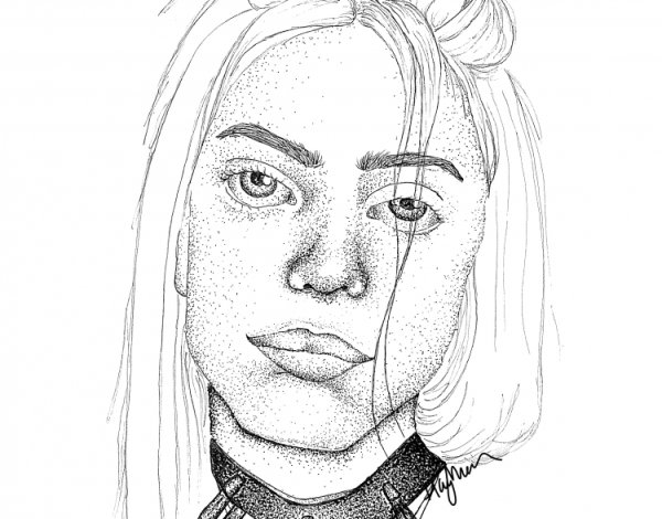 Раскраска Билли Эйлиш