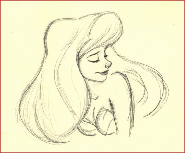 Sketch Glen Keane Ариэль