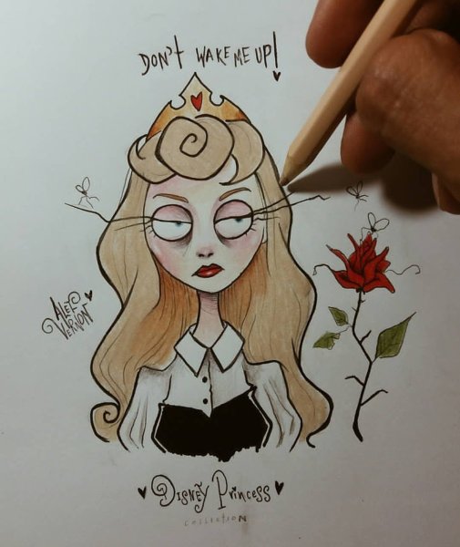 Принцессы Дисней в стиле Тима Бертона