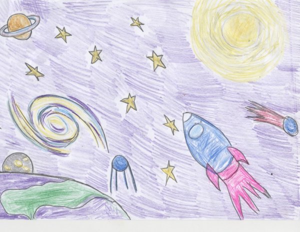 Рисовать космос карандашом