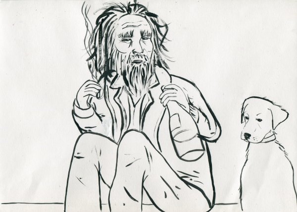 Бомж карандашом