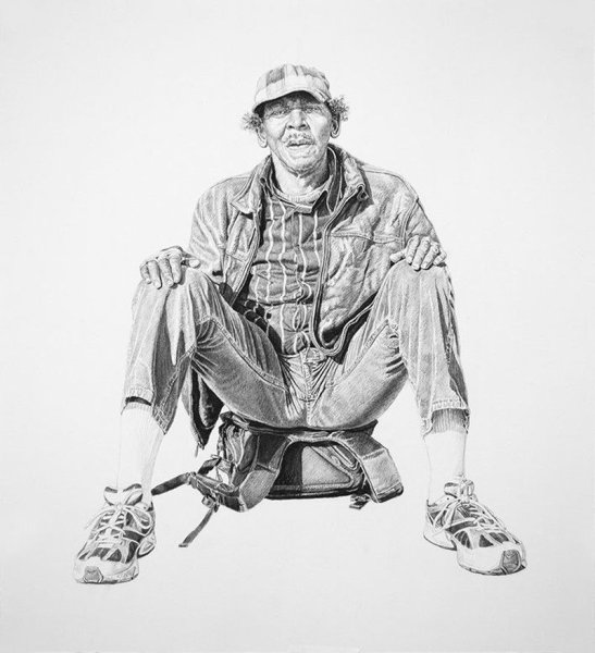 Бомж рисунок