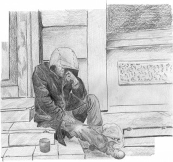 Графический рисунок бомжей