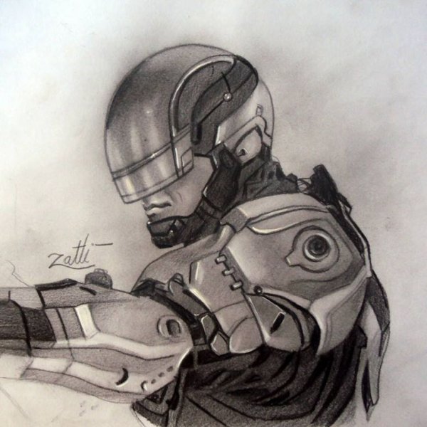 Раскраска робот полицейский