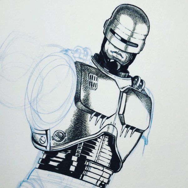 Раскраска робот полицейский