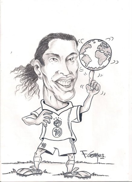 Раскраска Роналдиньо в Барселоне