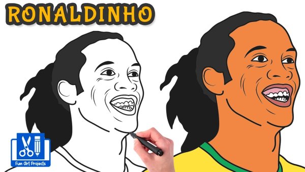 Роналдиньо рисунок легко