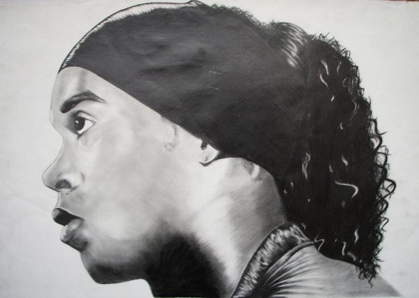 Портрет рисунок Роналдиньо