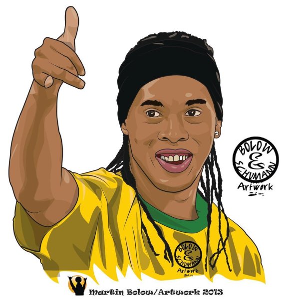 Роналдиньо рисунок