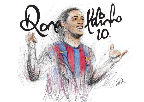 Подпись Роналдиньо