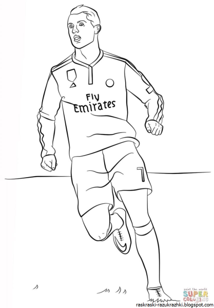 Раскраска футболист Роналдо
