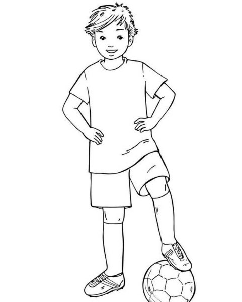 Футболист рисунок карандашом для детей