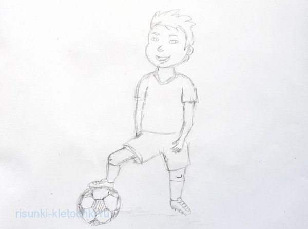 Футболист карандашом легко