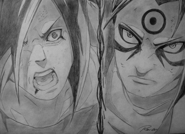 Хаширама Сенджу карандашом