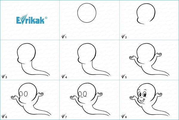 Как рисовать Каспера