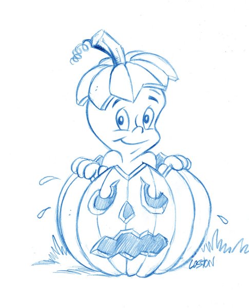 Каспер нарисовать карандашом