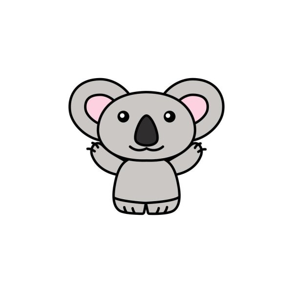 Коала для срисовки