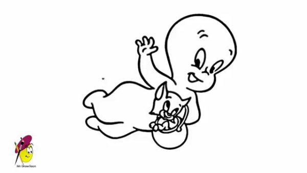 Каспер раскраска для детей