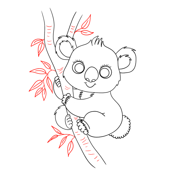 Как нарисовать коалу легко