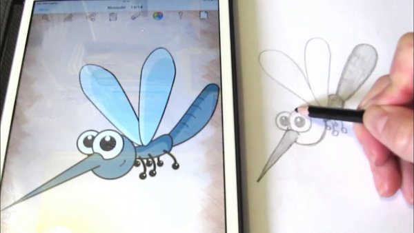 Комар раскраска для детей