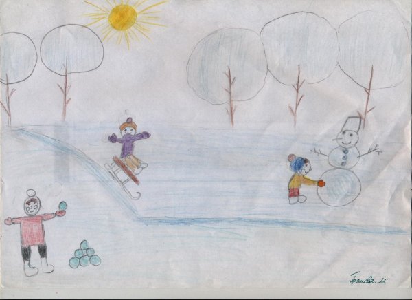 Конкурс рисунков зимние забавы