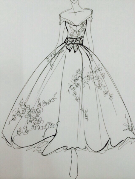 Платья для срисовки пышные